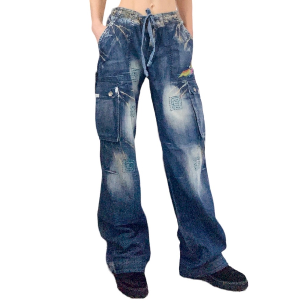 People For Peace LDS Cargo Pants Jeans Relaxed Fit size 26, 27